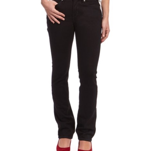 Levi's 525 Perfect Waist Straight Leg Womens Jean Black Denim Size 12M W31XL32 - Picture 1 of 5